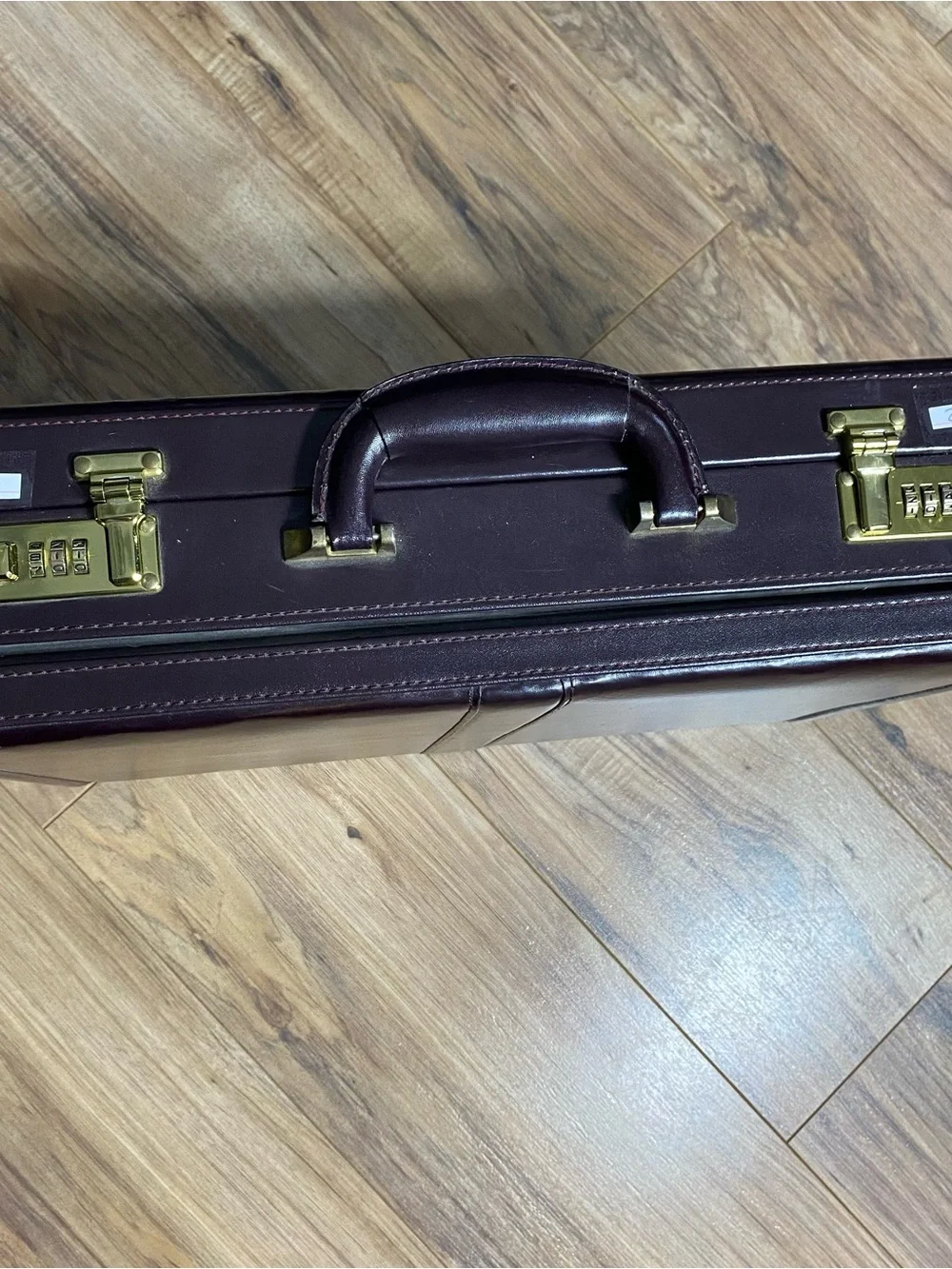 Men’s Vintage Like New Genuine Top Grain Leather Brief Case with Locks